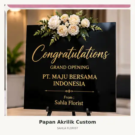 Papan Bunga Akrilik Sepinggan